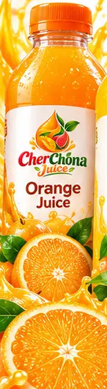 Cher Chona Orange juice bottle